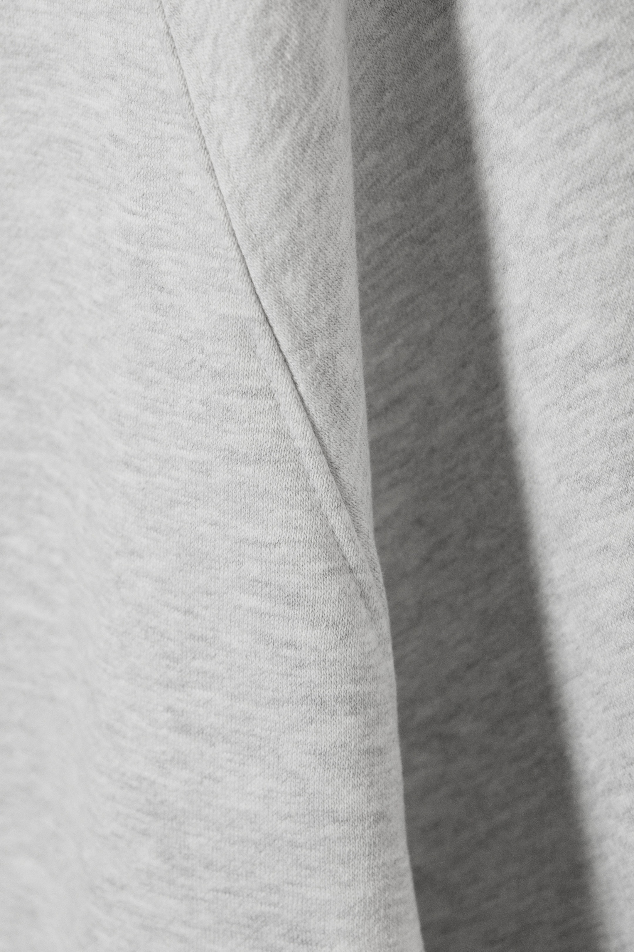 Grau meliert - Entspannter Pullover aus schwerer Baumwolle - 2