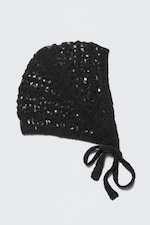 Black - Soft Knitted Bonnet - 0