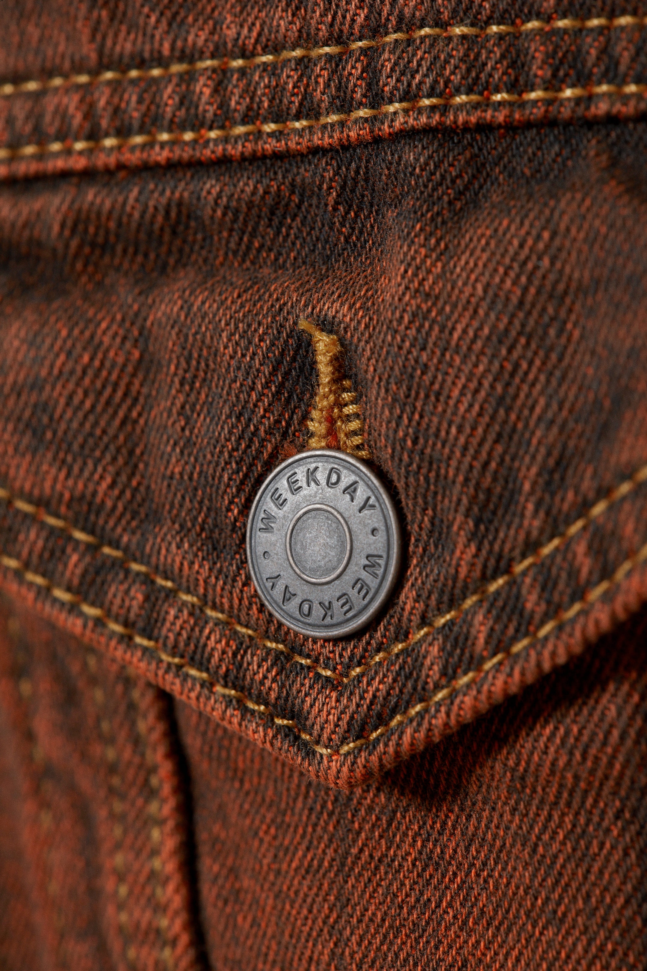 Rusty Red - Rodeo Denim Trucker Jacket - 2