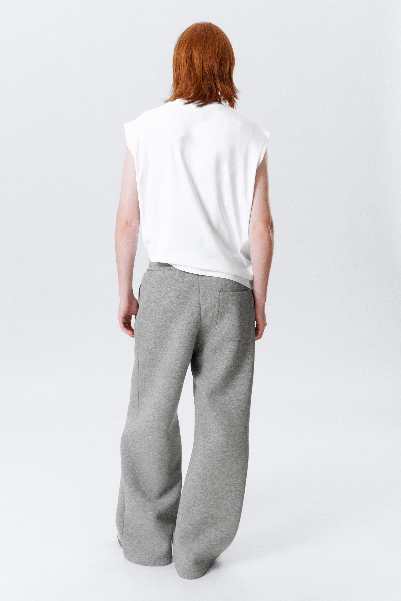 Loose Fit Scuba Sweatpants - Grey Melange/Black/tmavě námořnická modrá/Tmavě hnědá - 5