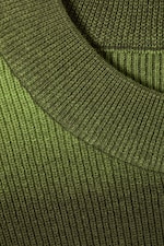 Green Space-Dye - Relaxed Space-Dyed Knitted Cotton Sweater - 5