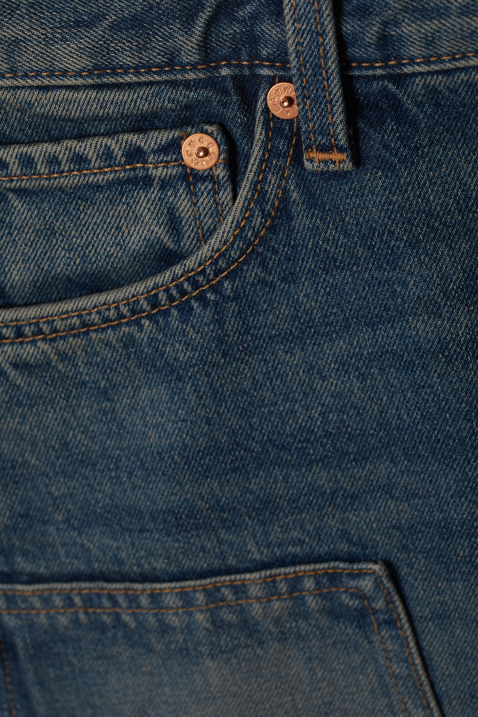 [JEMUT]★SIMON CARPENTER DENIM HALF PANTS low carpenter denim shorts - Steel Blue | Weekday WW
