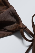 Dark Brown Shimmer - Breeze String Bikini Bottoms - 1