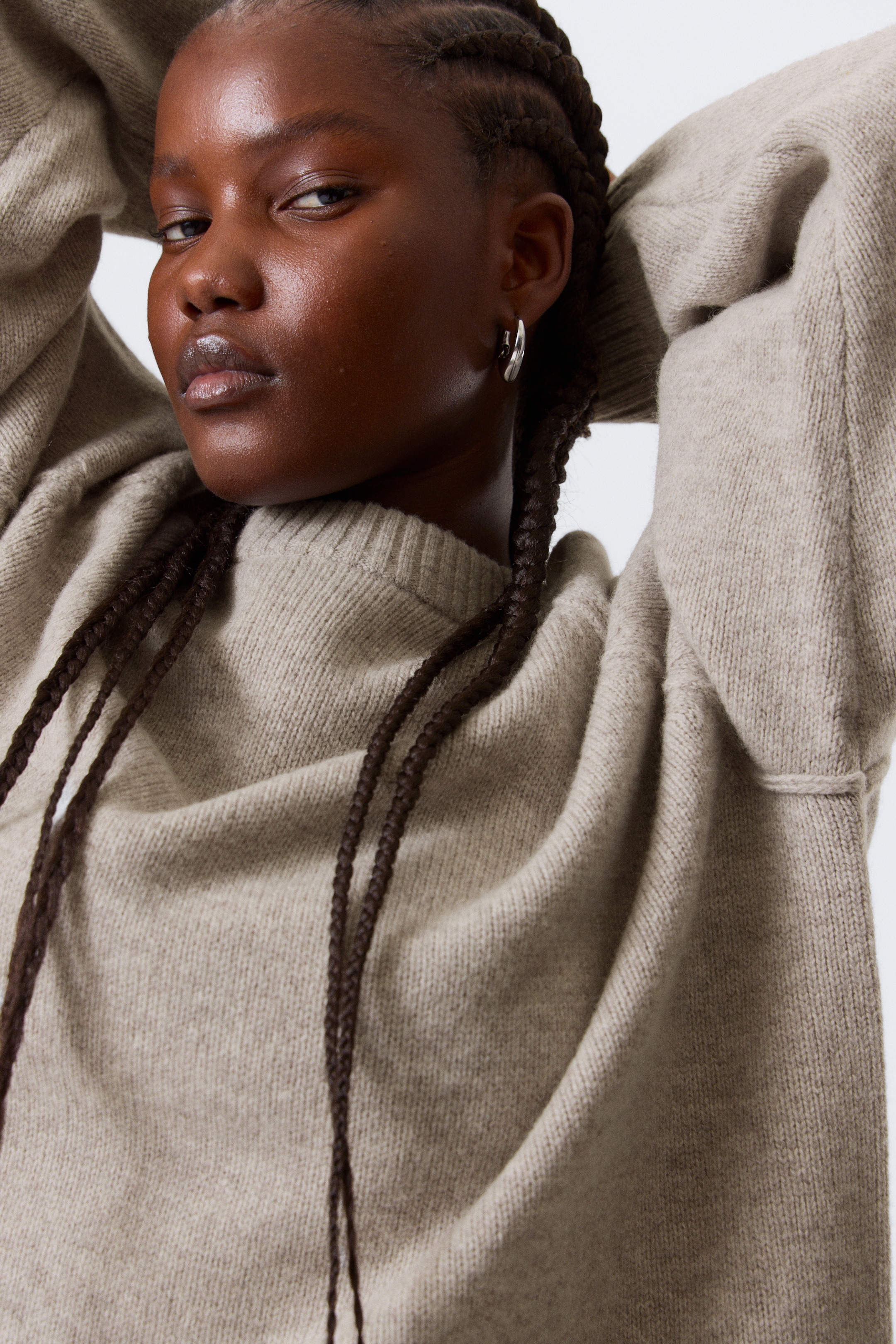 Ingrandisci l'immagine: Relaxed Knitted Wool Sweater - Light Mole Melange - DONNA | H&M CH 3