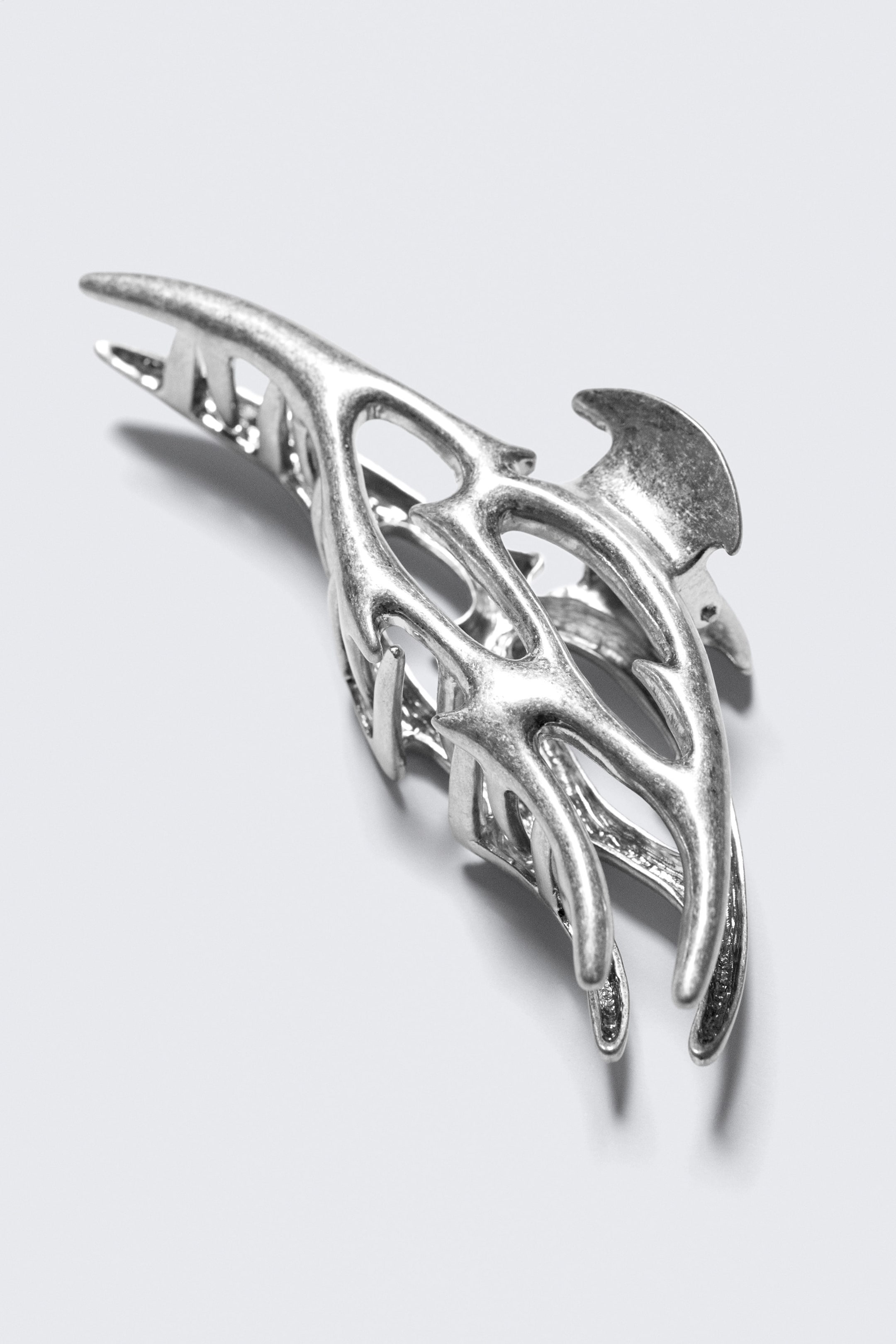 Silver Tribal - Vågig hårklämma - 1