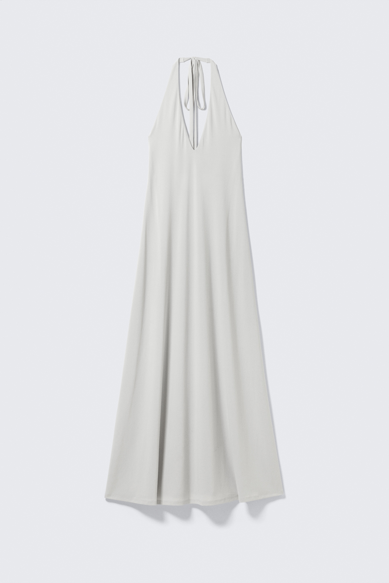 Robe longue dos nu sans manches - Beige clair/Noir/Gris foncé - Crinkle Print - 6