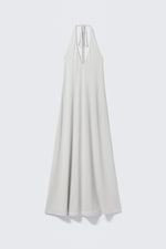 Beige clair - Robe longue dos nu sans manches - 4