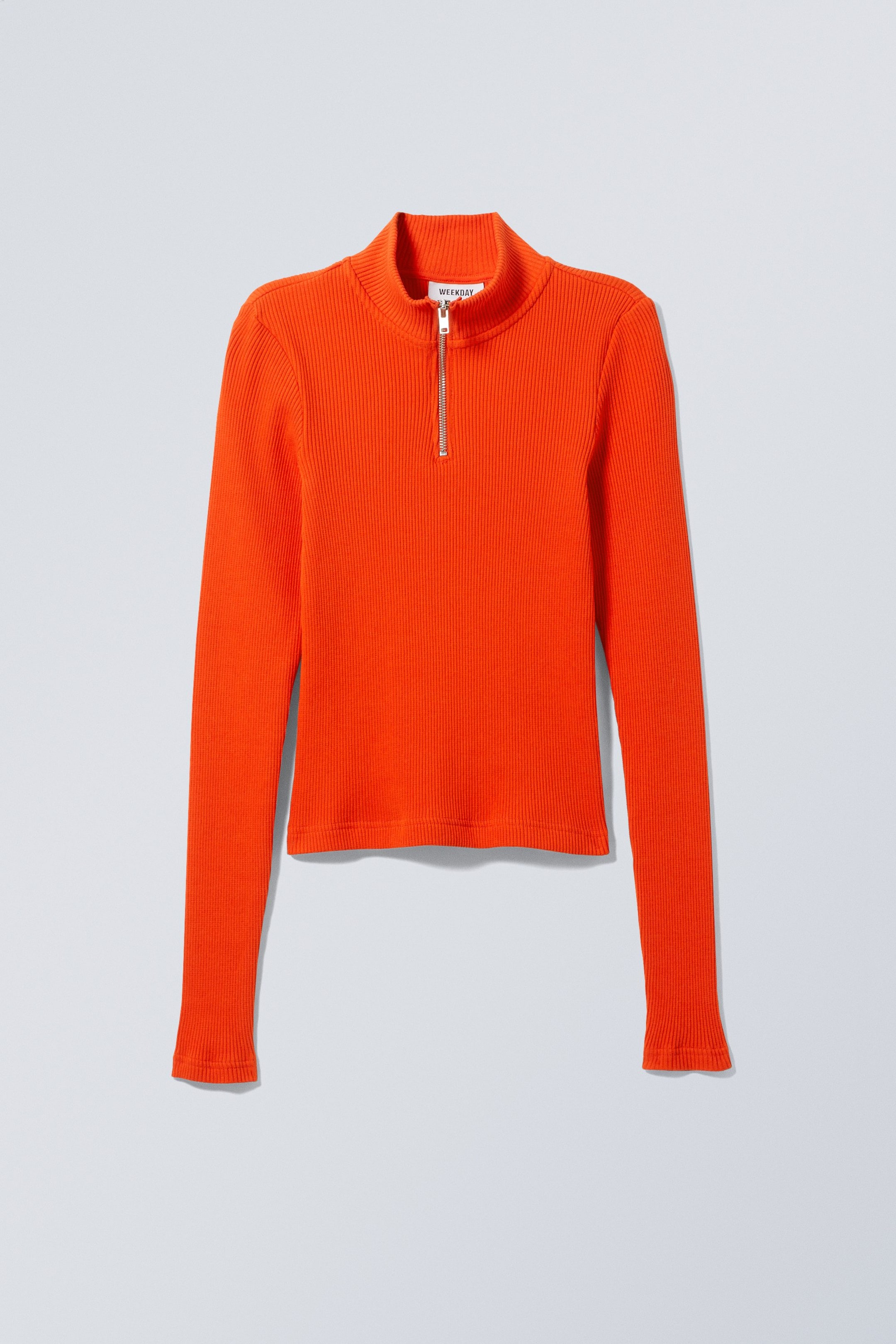 Bright Orange - Ika Half Zip Long Sleeve - 0