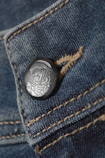 Steel Blue - Mellanblå - Flare Low Waist Flared Skinny Jeans - 5