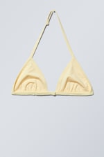 Hellgelb - Neckholder-Triangel-Bikinioberteil - 1