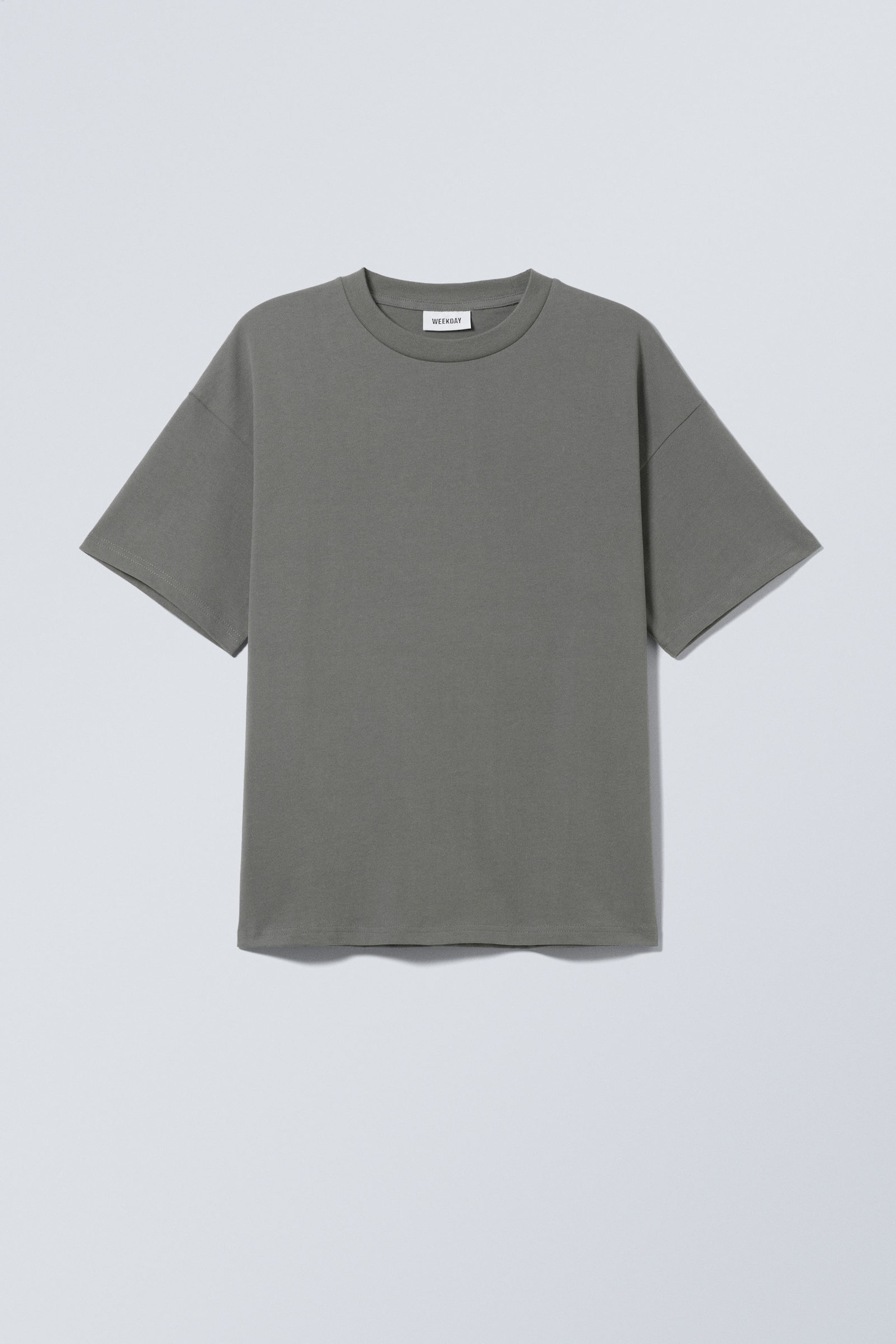 Dunkelgrau - Kastiges T-Shirt - 0