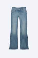 Oyster Blue - Mittelblau - Luna Low Waist Skinny Bootcut Jeans - 0