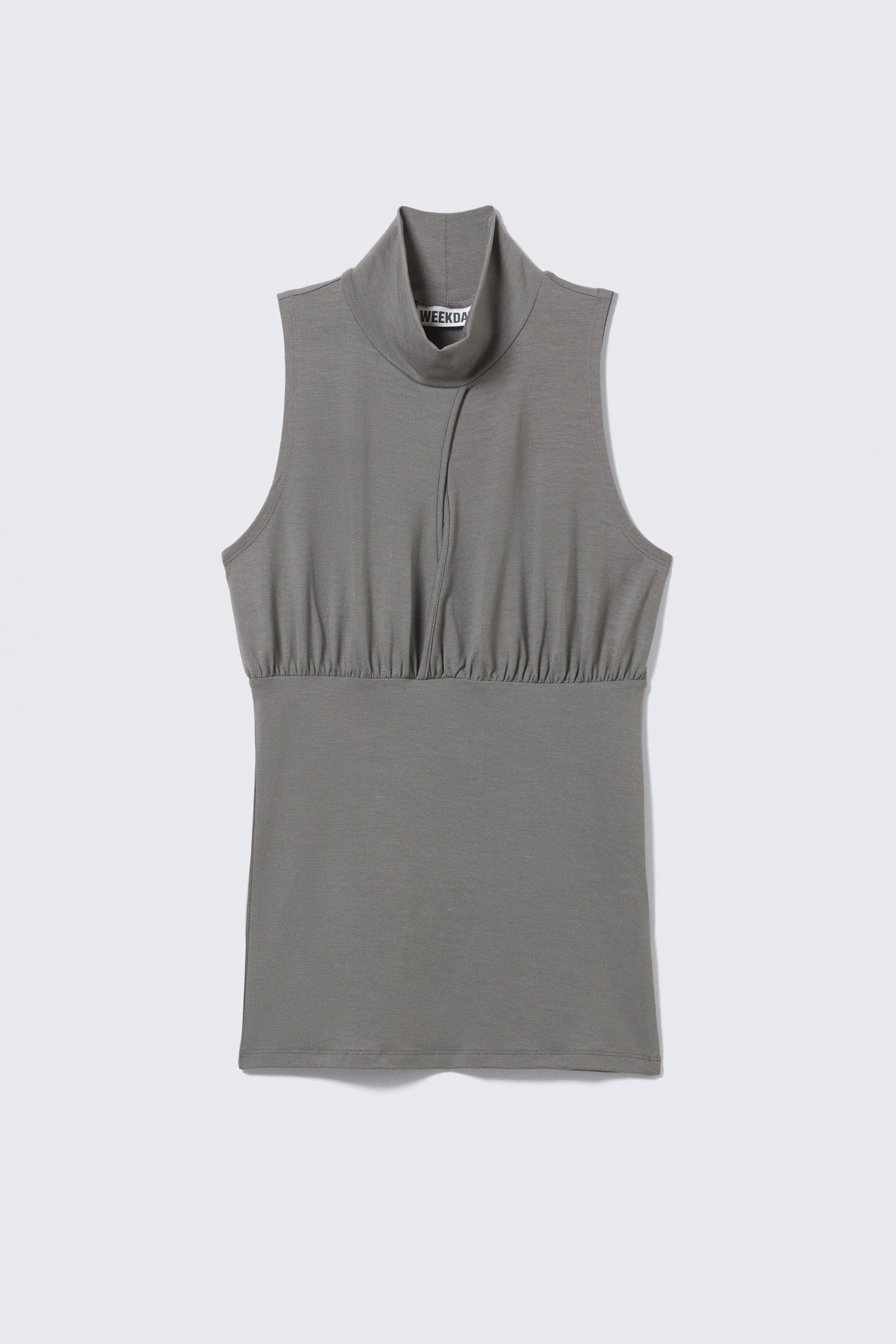 Visualizza immagine più grande: Top a dolcevita senza maniche - Grigio - DONNA | H&M IT 1