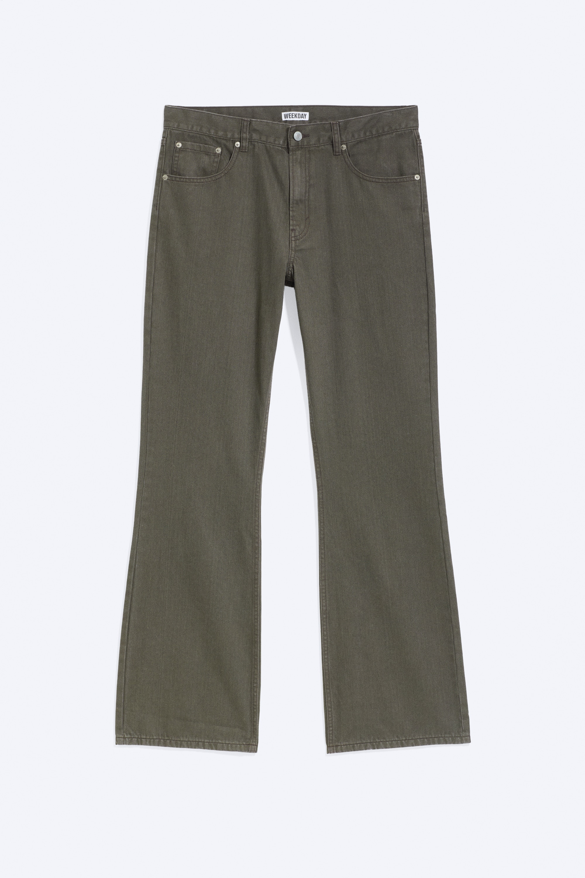Mercury bootcut five-pocket trousers - Tvättad Mörkgrå/Beige