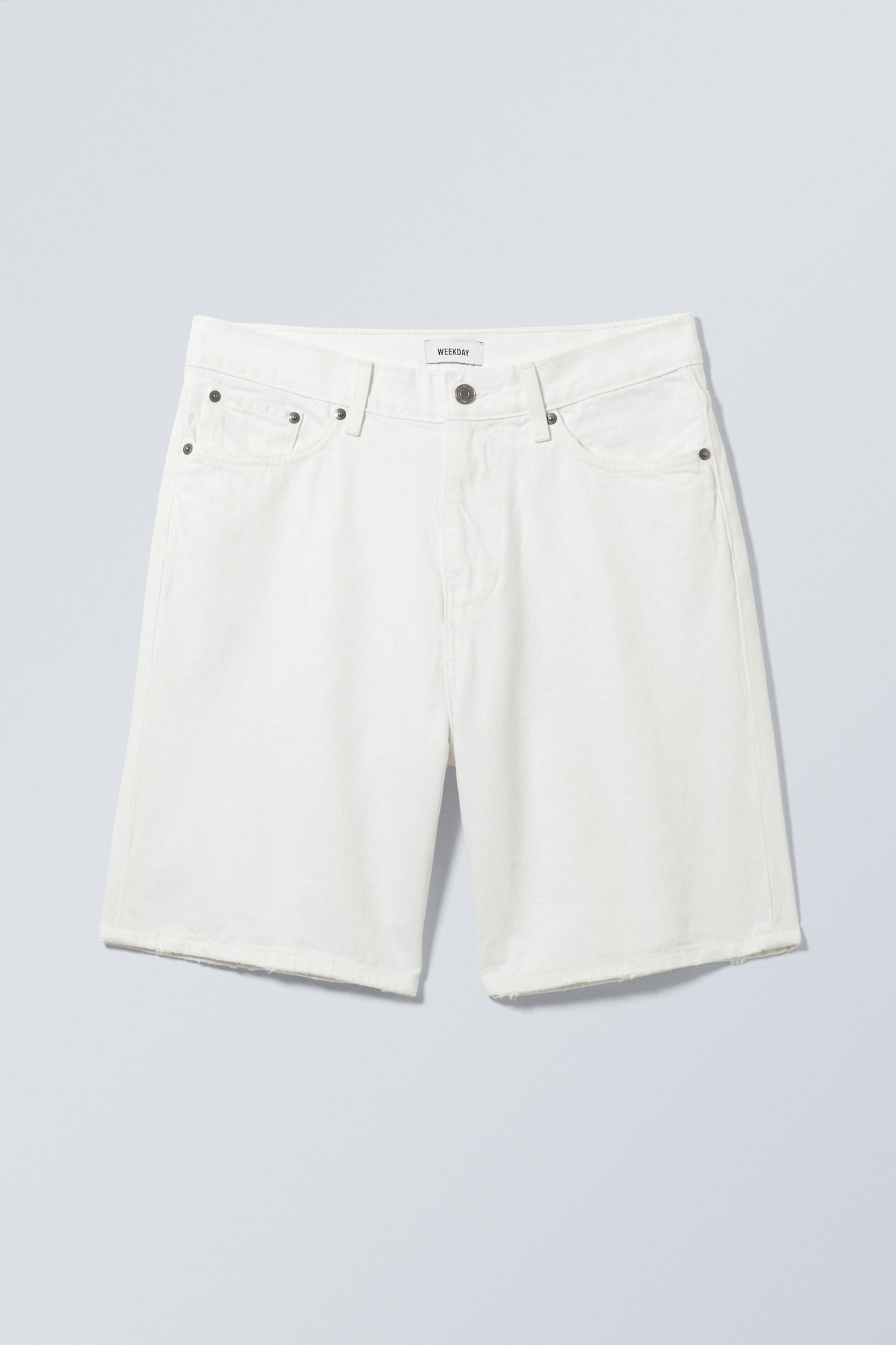 White - Galaxy Denim Shorts - 4