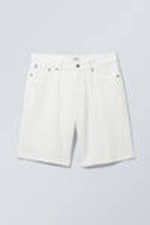 White - Galaxy Denim Shorts - 4