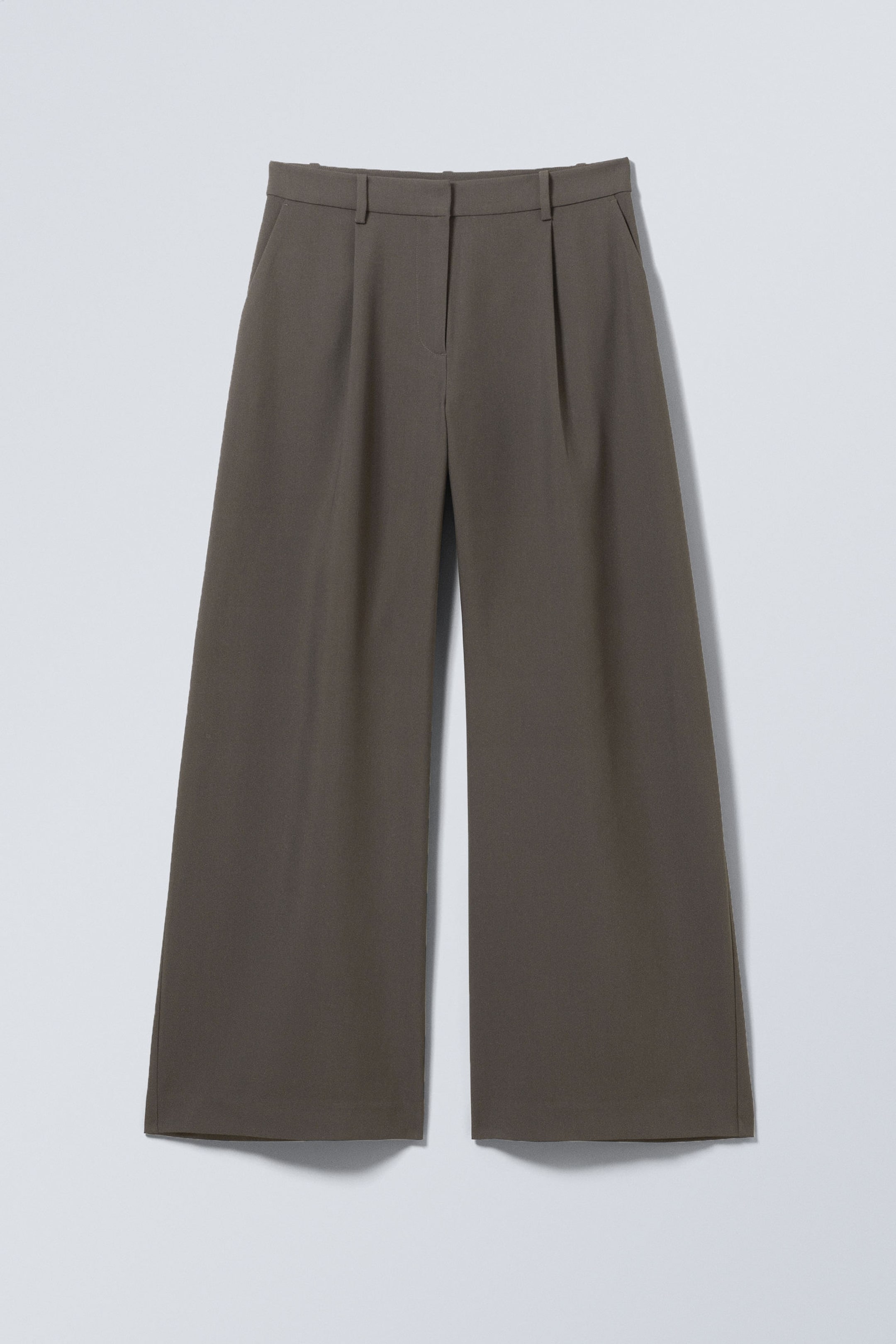 Dark Mole - Low Waist Wide Suiting Trousers - 3