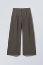 Dark Mole - Low Waist Wide Suiting Trousers - 3