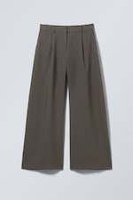 Dark Mole - Low Waist Wide Suiting Trousers - 0
