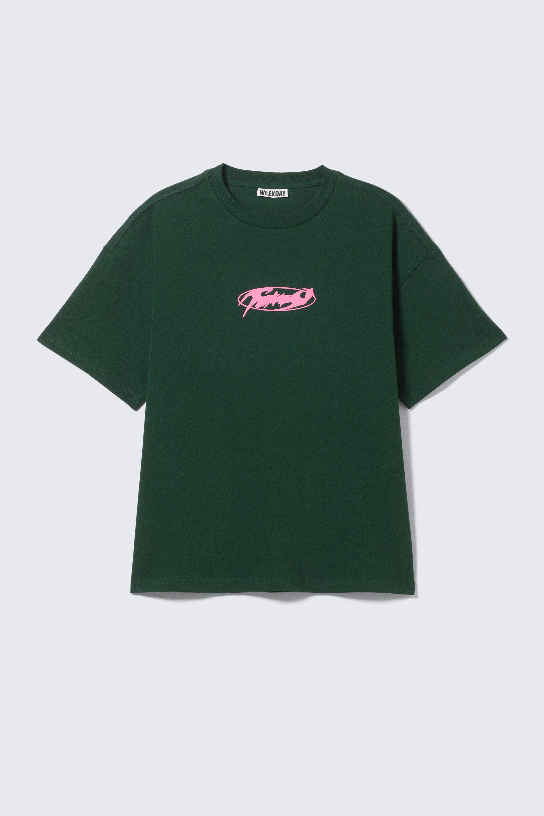 Zobacz większy obraz: Great Boxy Printed Graphic Tee - Dark Green - Fntsy - ON | H&M PL 4