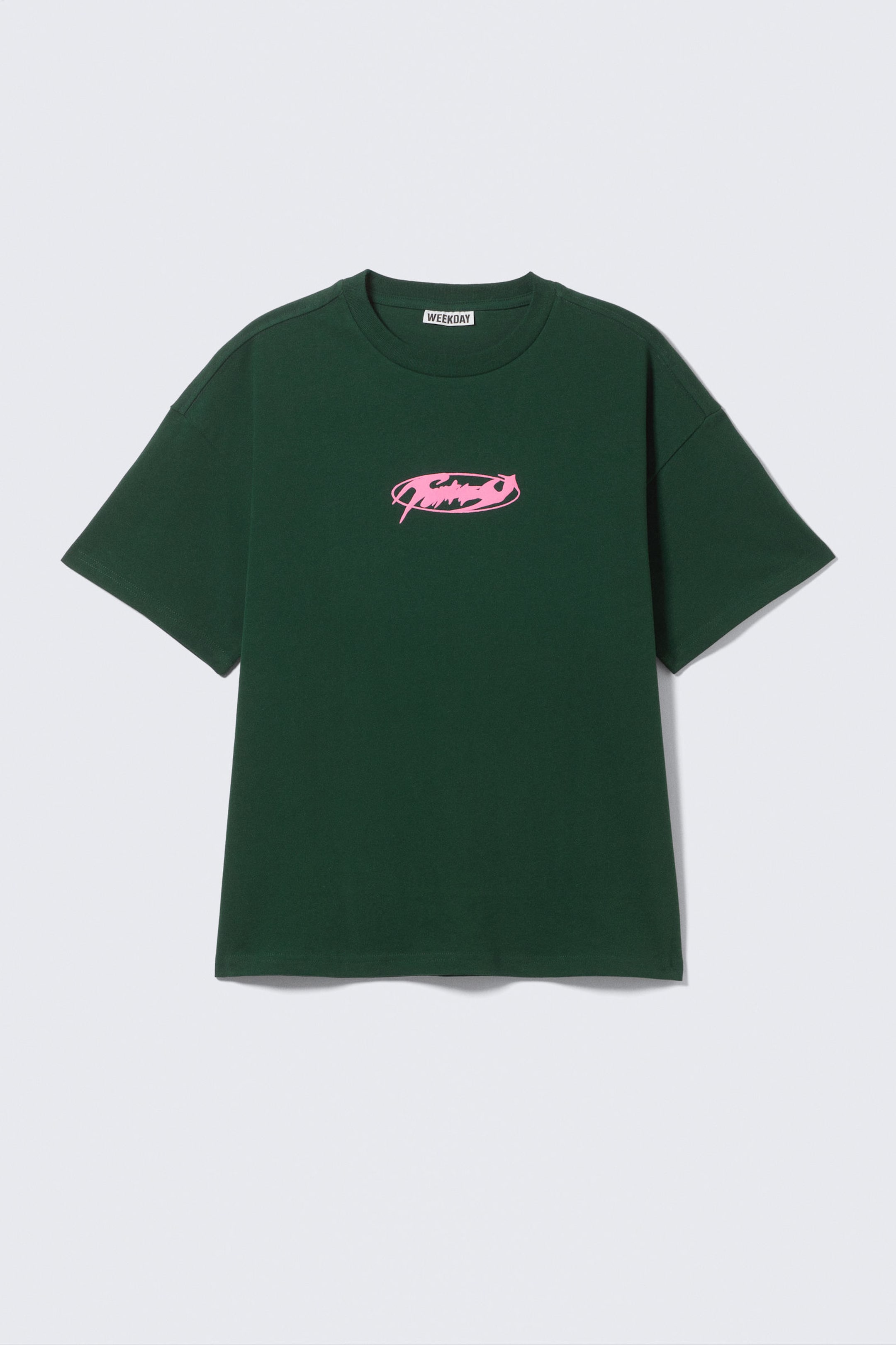Dark Green - Fntsy - Great Boxy Printed Graphic Tee - 4