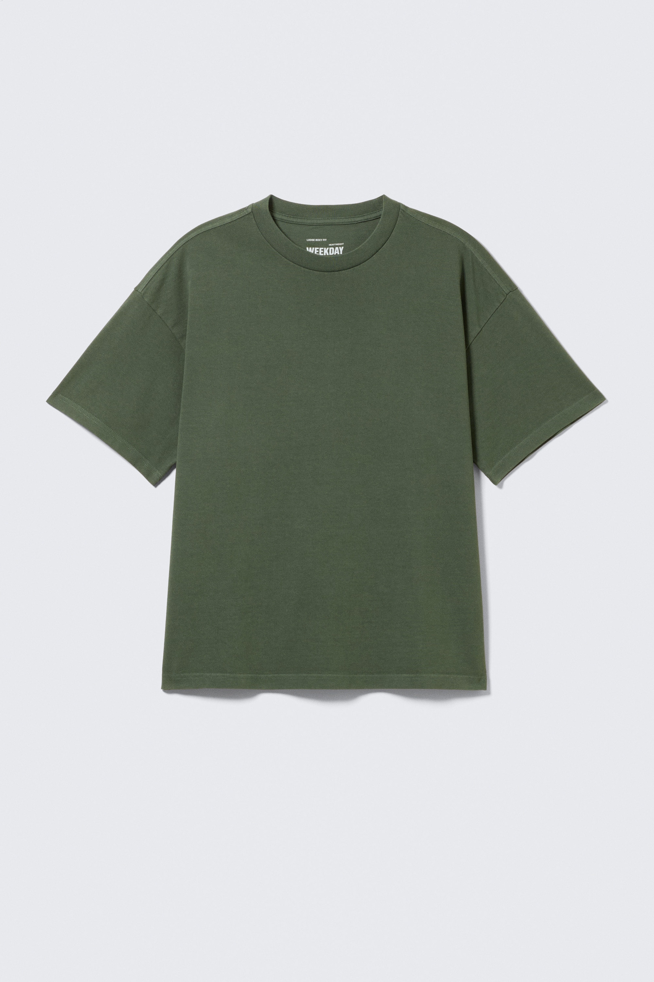 Washed Dark Green - Loose Boxy T-shirt - 0
