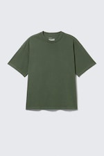 Washed Dark Green - Loose Boxy T-shirt - 0