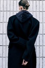 Dark Brown - Oversized Single-Breasted Wool-Blend Car Coat - 3
