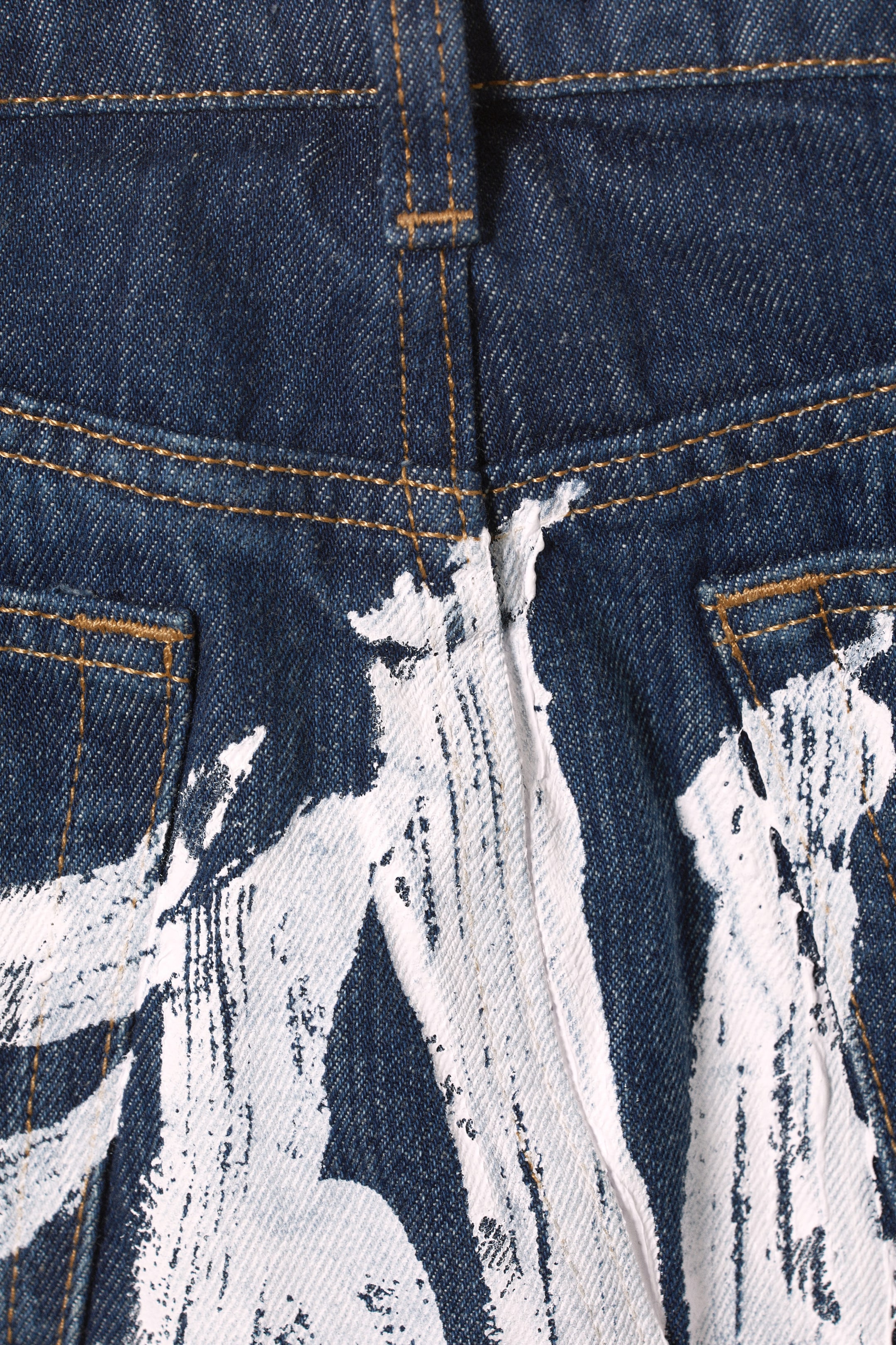 Archaic Blue Print - Saturn Denim Mid Printed Skirt - 2
