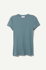 Dusty blue - Close Fitted Rib T-Shirt - 0