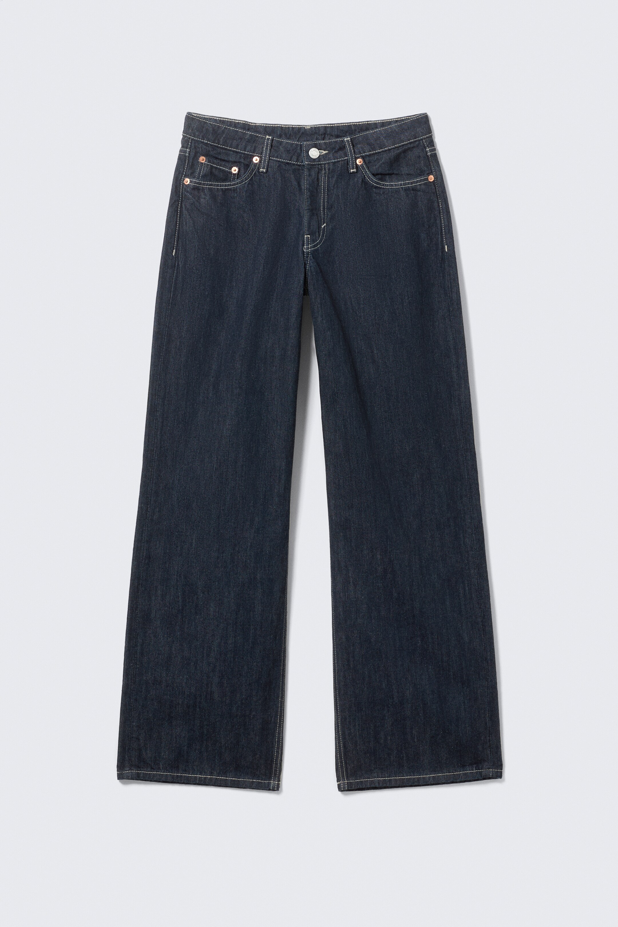 Zobacz większy obraz: Dżinsy Ample Low Rise Loose Wide Leg - Blue Rinse - Ciemnoniebieski - ONA | H&M PL 1