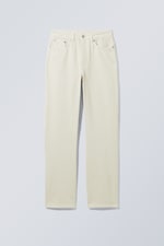 Cremeweiß - Voyage Jeans mit hohem Bund und geradem Bein - 0