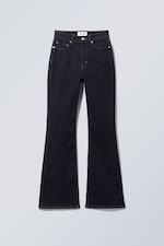 Blaue Rinse - Glow Curve High Waisted Regular Flared Jeans - 0