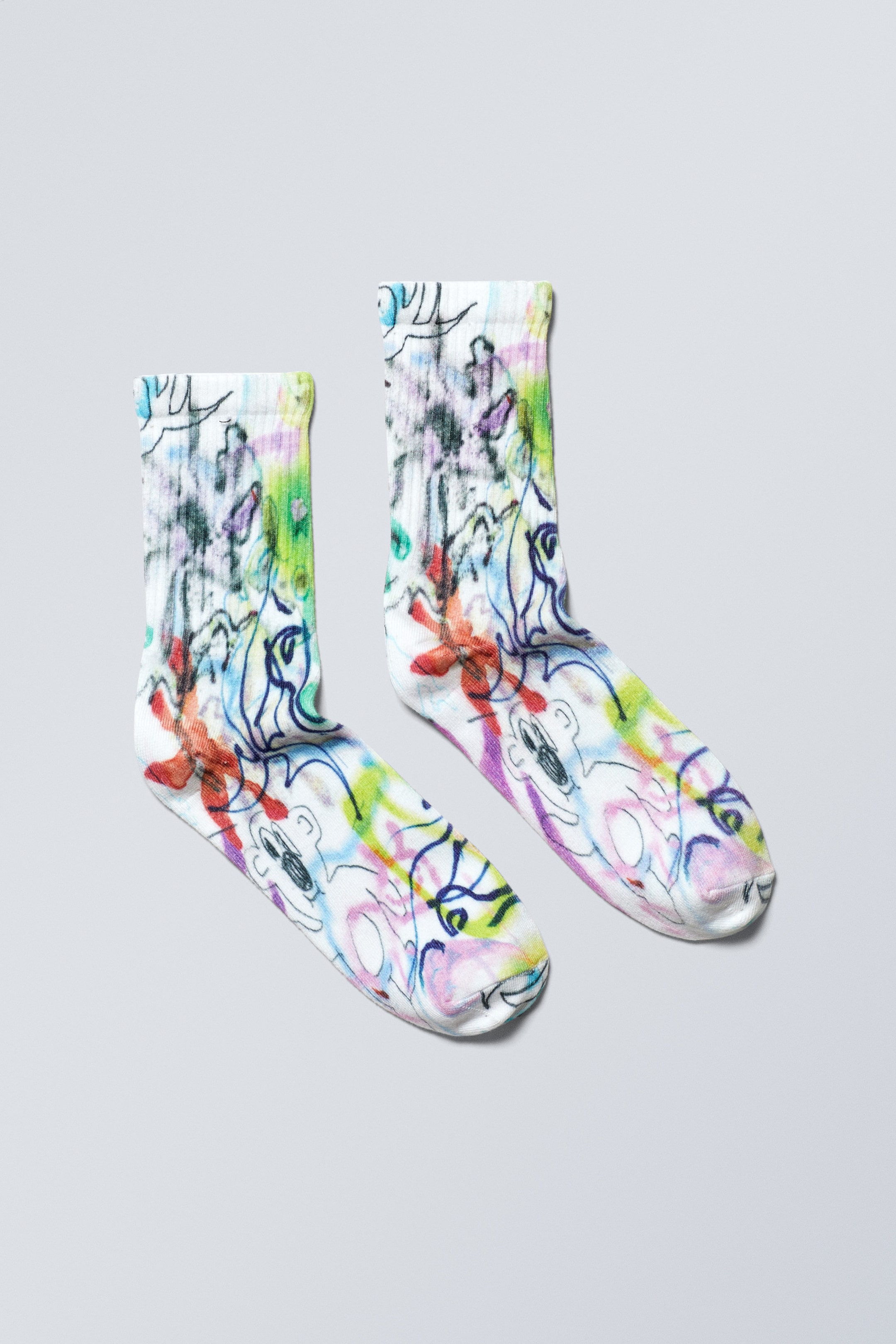 Messy Doodle 2 - Graphic Sport Sock - 0