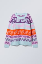 Wild graphic stripes - Annie Jacquard Sweater - 0