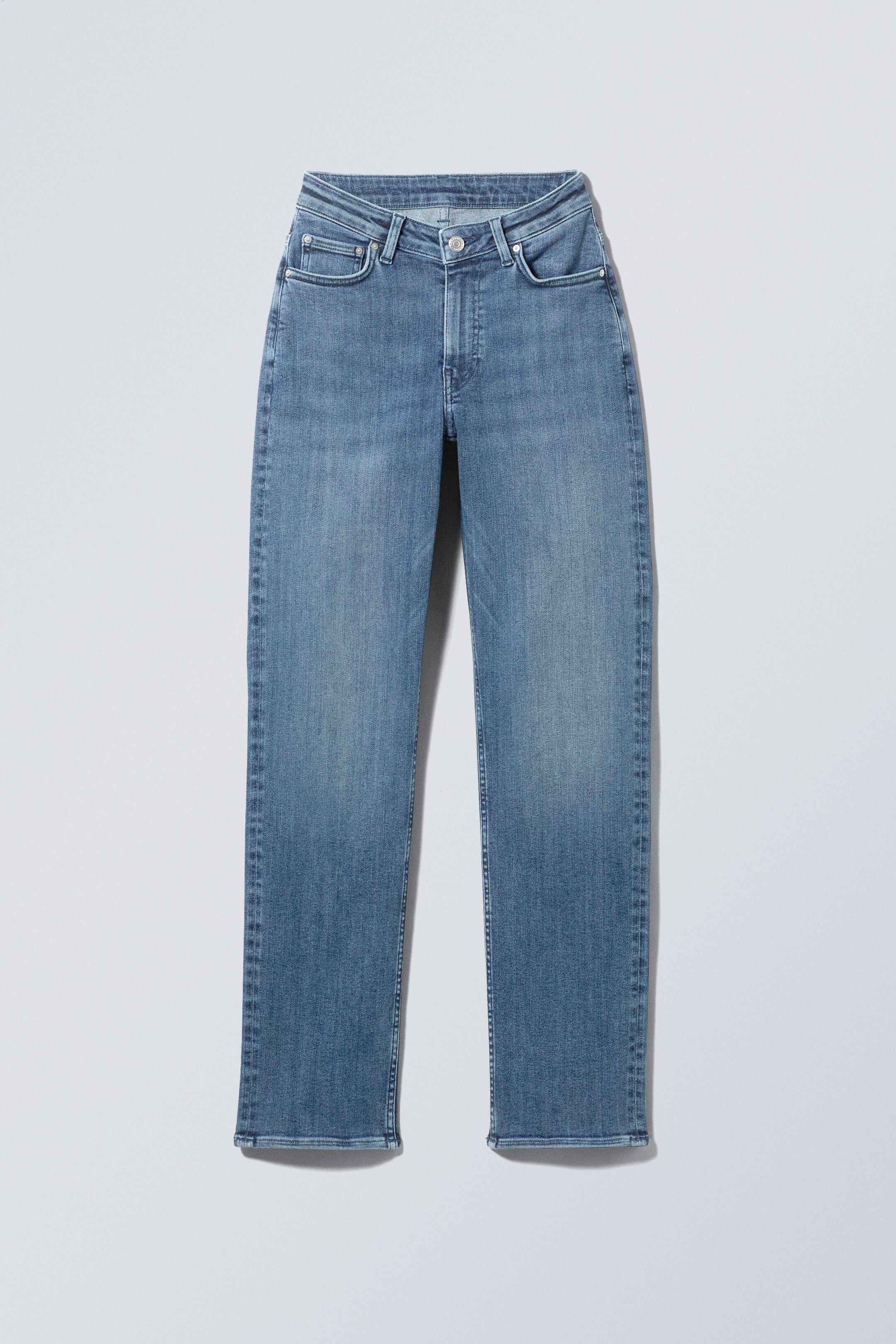 Deep blue - Twig Curve Mid Rise Slim Straight Jeans - 0