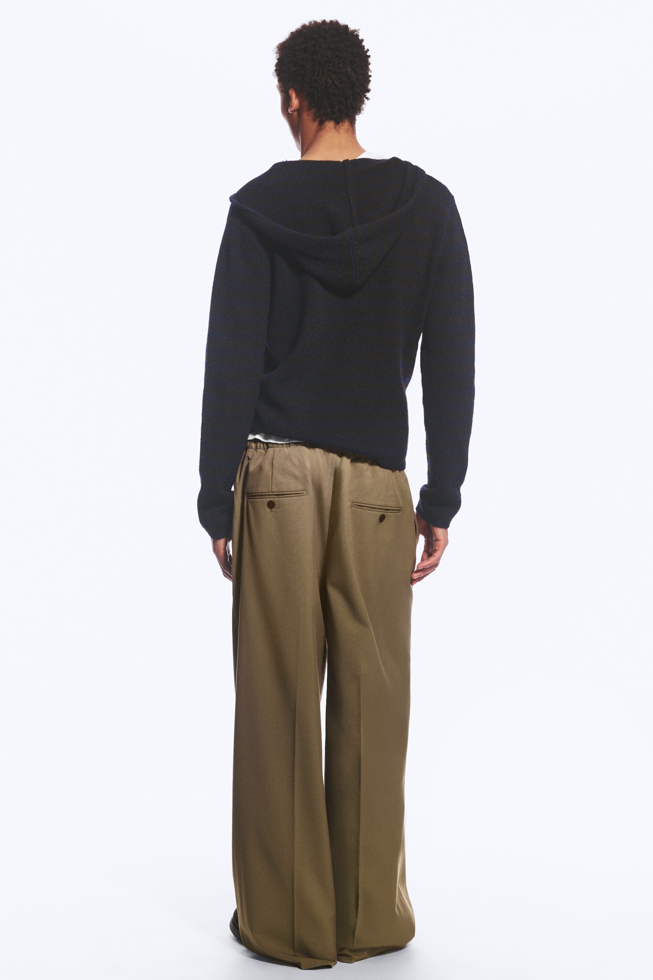 Beige - Oversized Suit Trousers - 6
