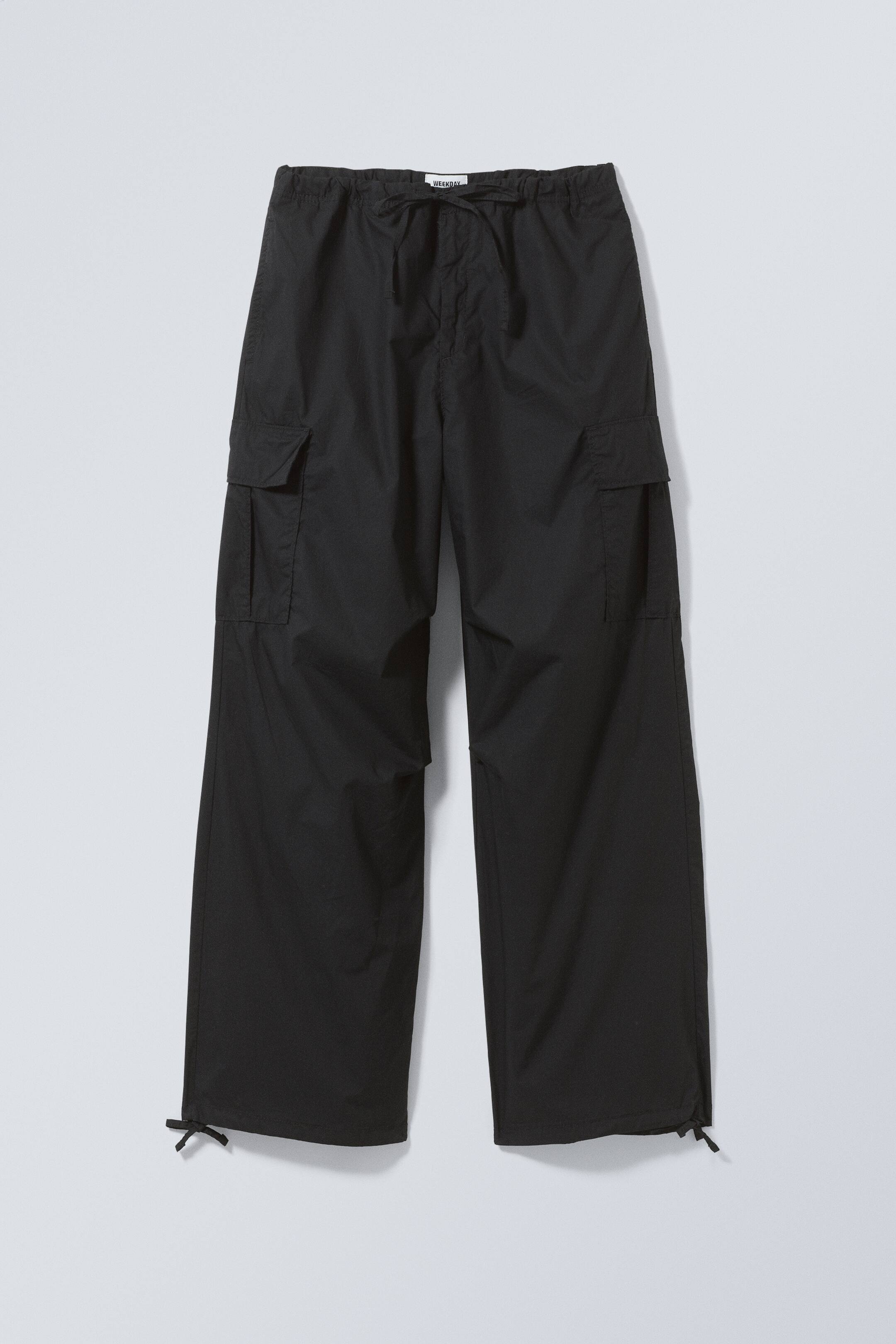 View larger image: Parachute Loose Cargo Trousers - Black - Men | H&M GB 1
