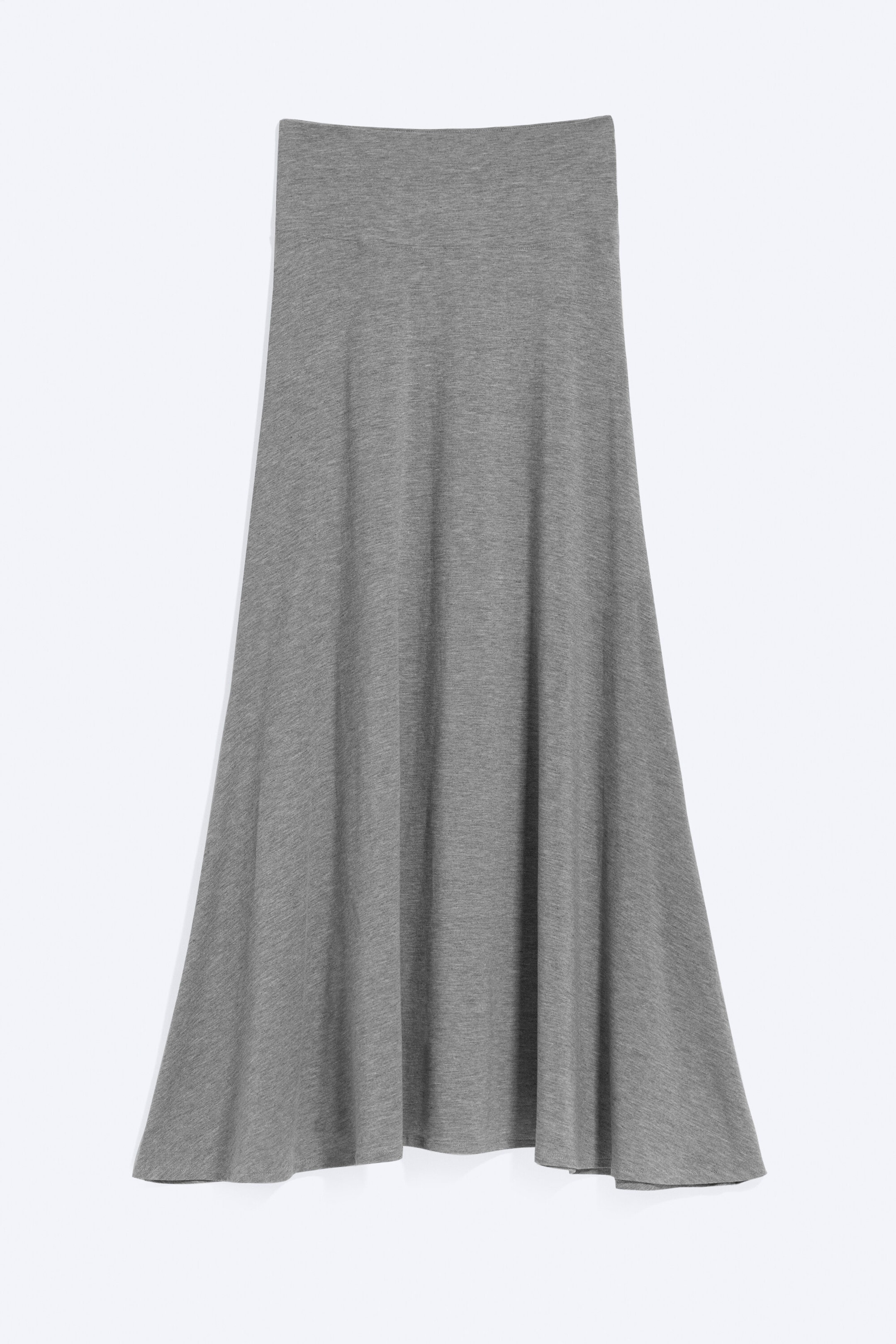 Dusty Grey Melange - Mid Waist Maxi-kjol - 3