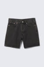 Tuned Black - Black - Space Relaxed Mid-thigh Denim Shorts - 5