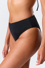 Black - High Rise Brazilian Bikini Bottoms - 1