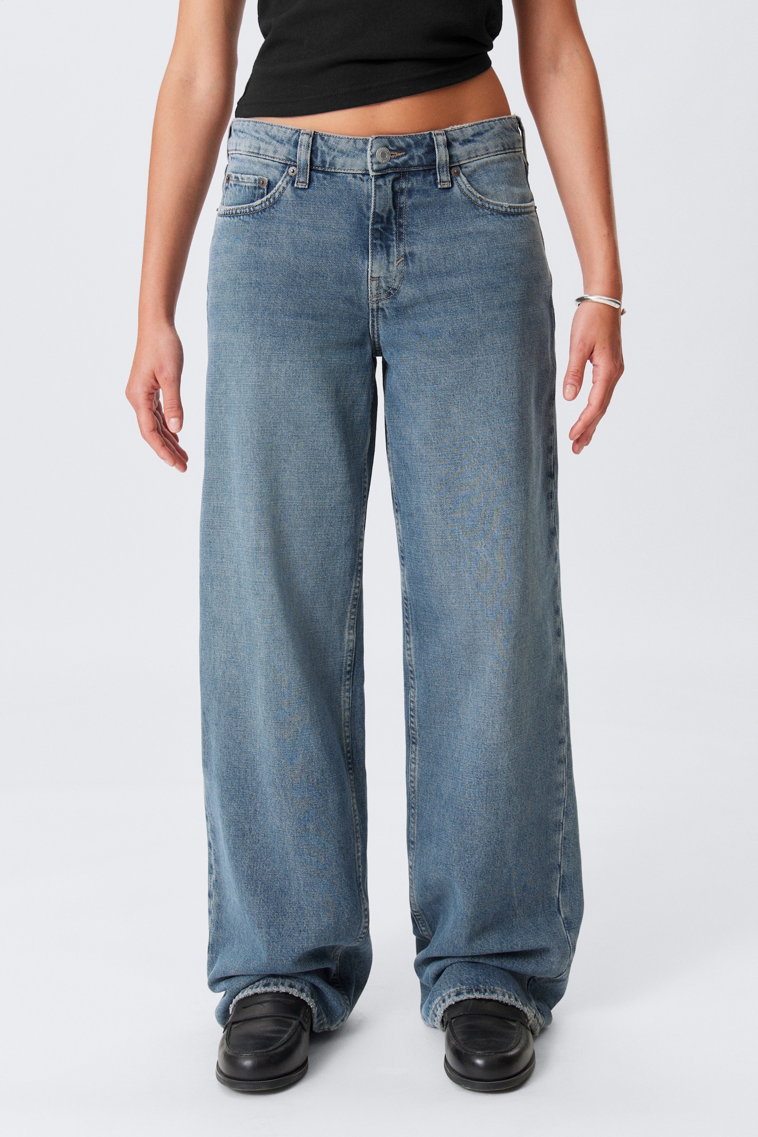 Ample Low Rise Loose Wide Leg Jeans - Blue One - Medium Blue/Baltic Blue - Dark Blue/Snow Blue - Light Blue/Ink Black - Black/Risso Black - Black/Mine Grey - Dark Grey/Gasoline Blue - Medium Blue/Blue Stream - Medium Blue/Lip Blue - Light Blue/Ice Blue - Light Blue/Cyan Dust - Medium Blue/Lake Blue - Dark Blue/Mine Blue - Medium Blue - 6