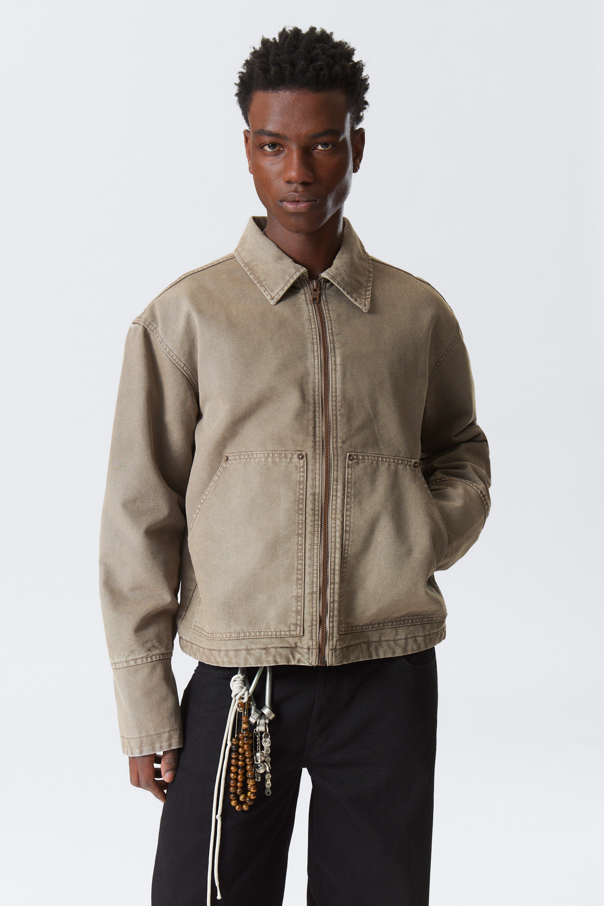 Dusty Mole - Relaxed Washed Utility Jacket - 0