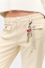 Hellbeige - Niedrig taillierte Bootcut-Hose aus Twill - 1