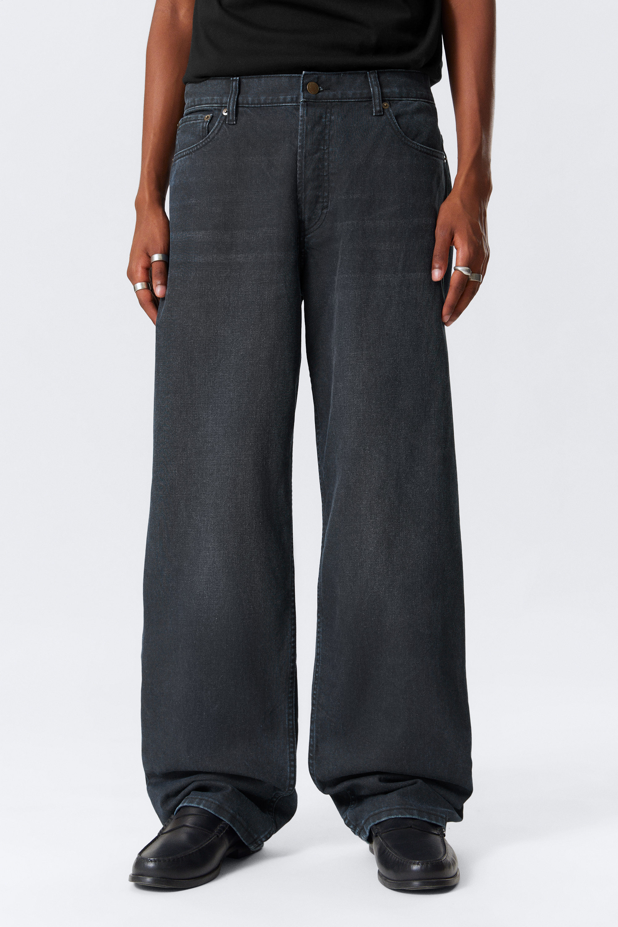 Blue Layer - Sphere Low Waist Loose Straight Leg Jeans - 2