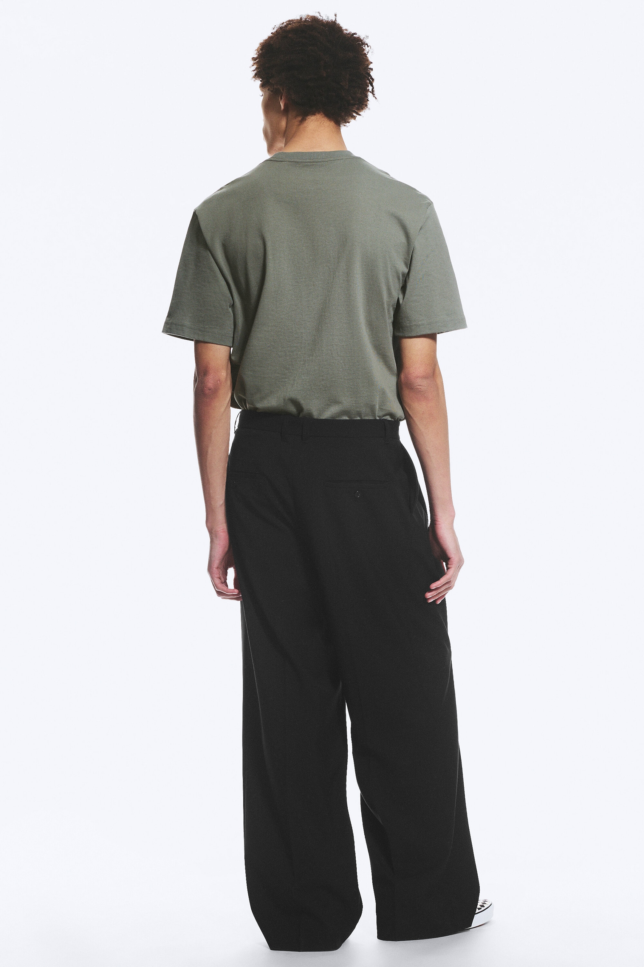Black - Nate Baggy Fit Pleated Suit Trousers - 3