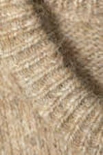 Beige meliert - Gestrickter Zip-Cardigan mit schmaler Passform - 1