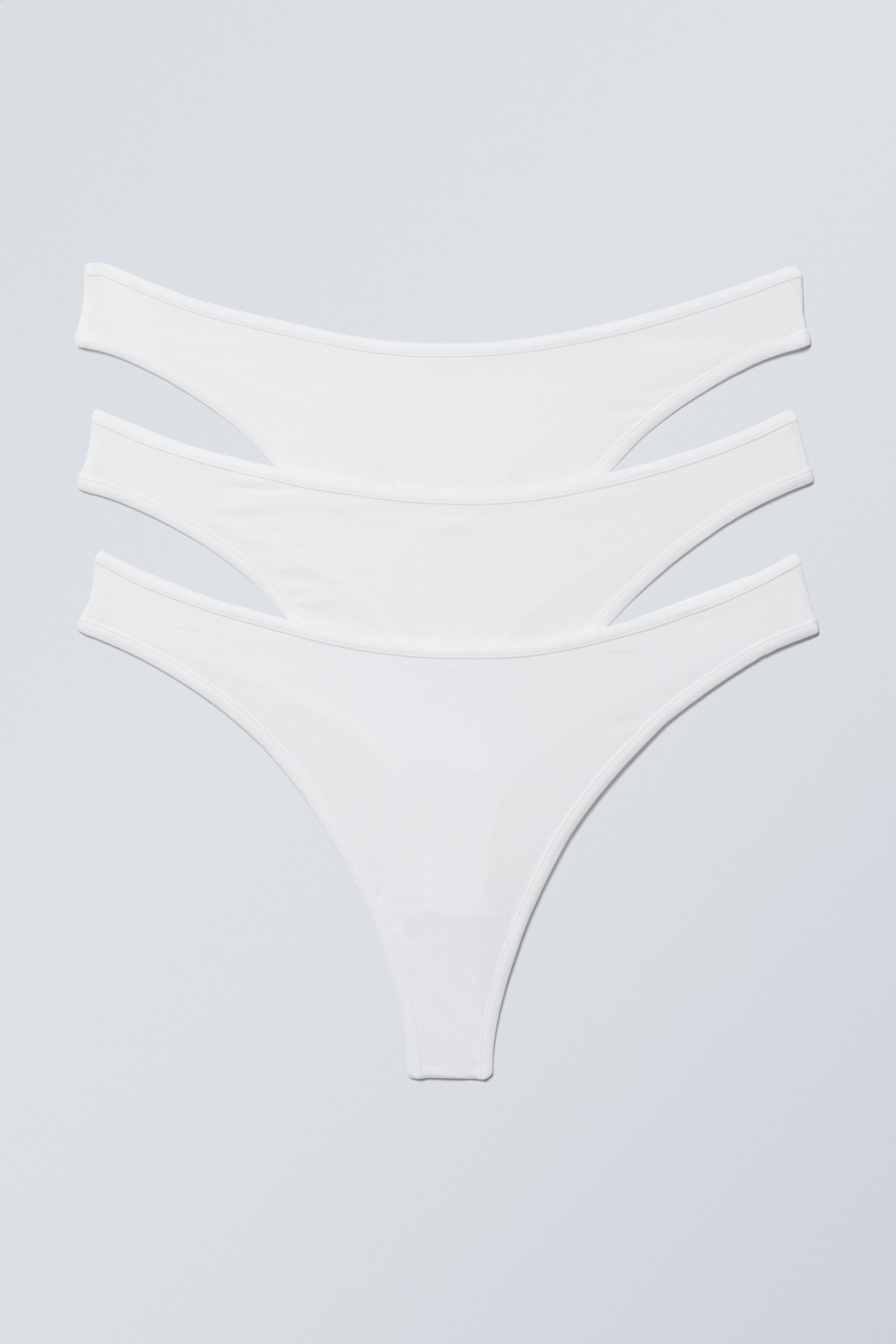 Weiß - Baumwolltanga Jade 3er-Pack - 0