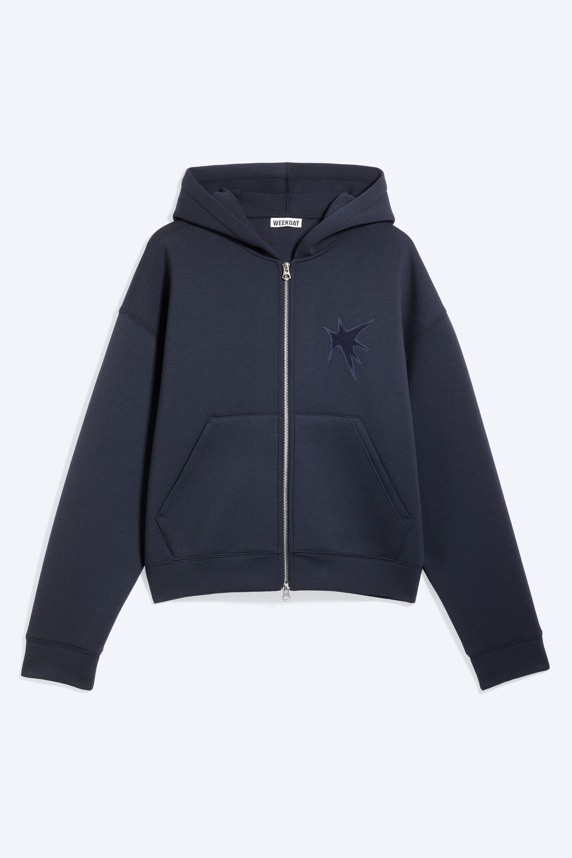simon graphic scuba zip hoodie - Dark Blue - Tristar | Weekday WW
