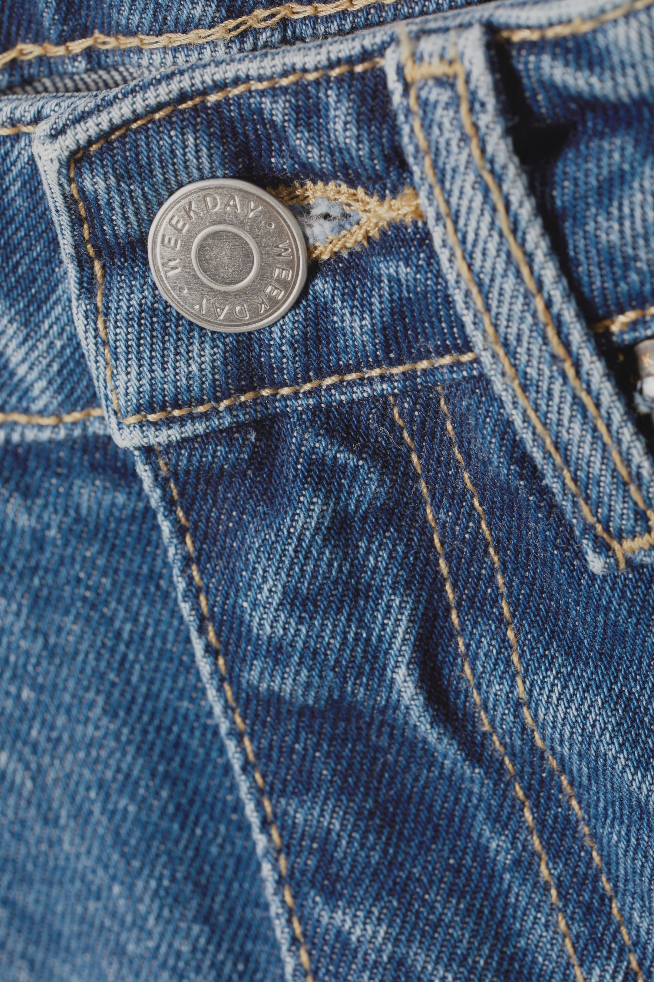 Bleu mer - Jean droit standard taille très haute Rowe - 1